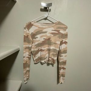 Long. Sleeve waffle tee